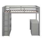 Full Loft Bed for Kids with Desk & Storage