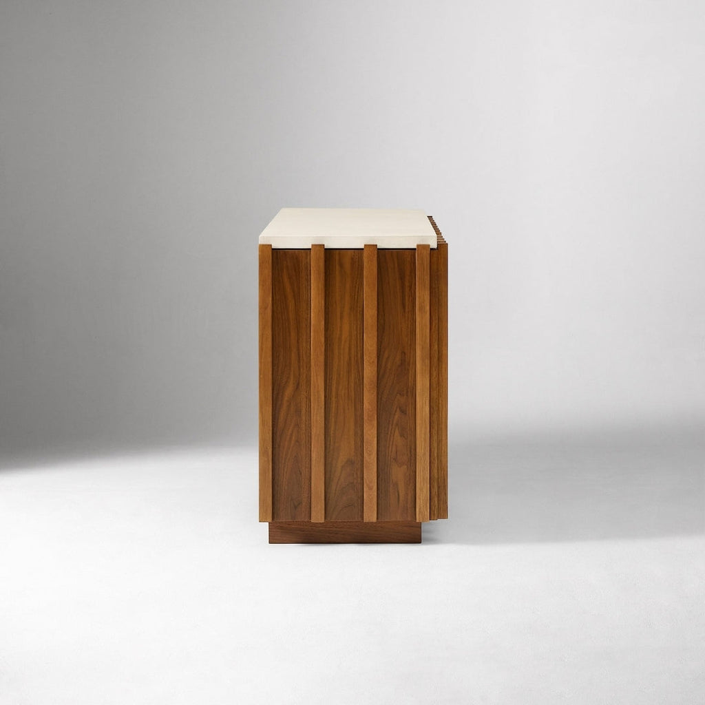 Modern Textured Wood TV unit


