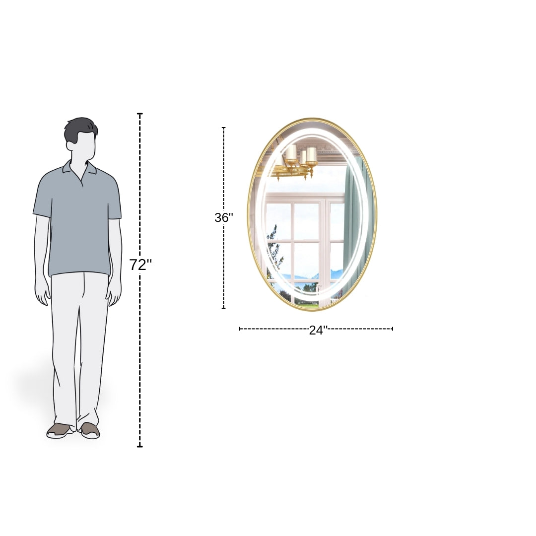 Aurora Oval LED Mirror
