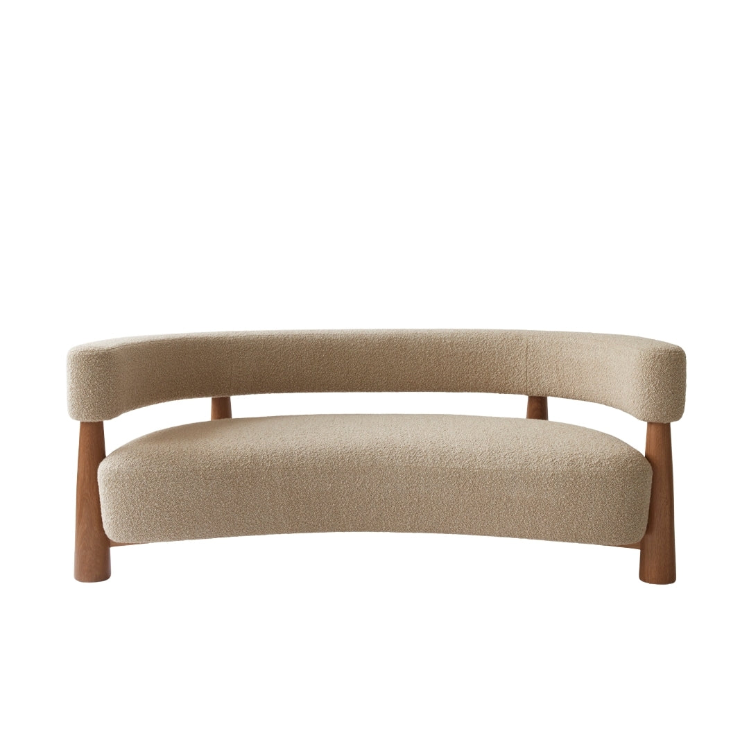 3 Seater HollowBack Mid-Century Curved Sofa