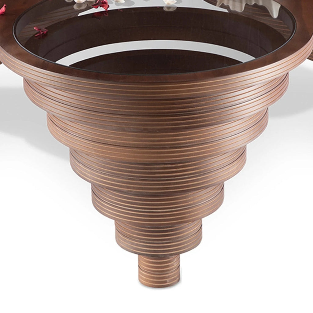 Triple Cascade Glass Coffee Table

