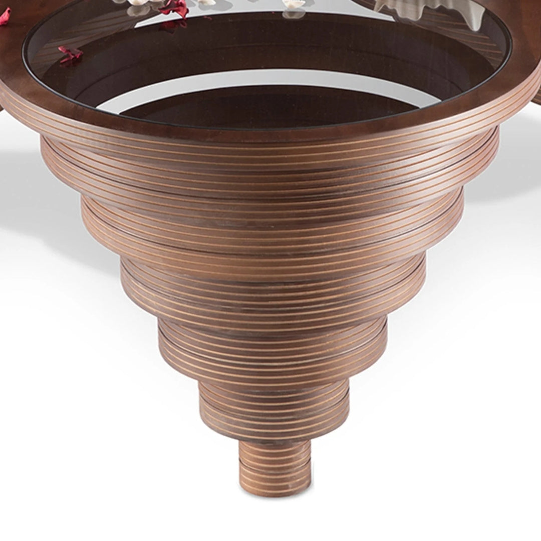 Triple Cascade Glass Coffee Table

