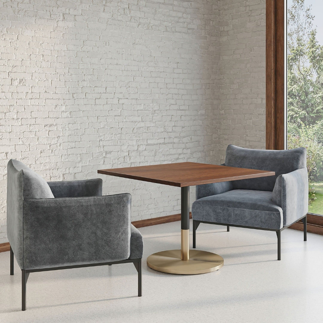 Marble Top Modern Base Cafe Table