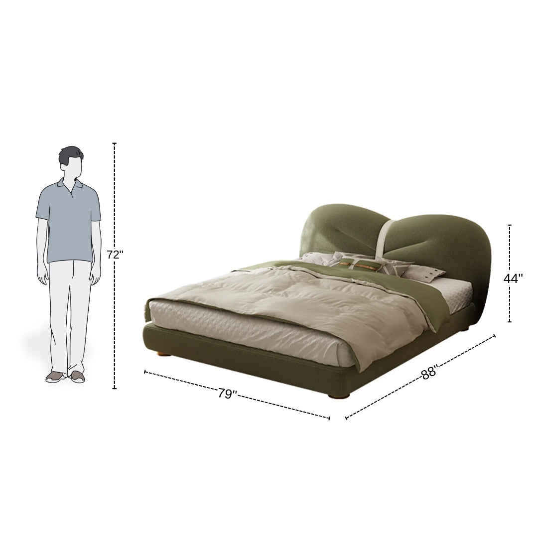 Olive Dream Comfort Upholstered Bed for Luxury Bedroom