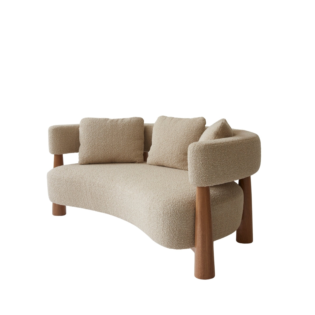 3 Seater HollowBack Mid-Century Curved Sofa