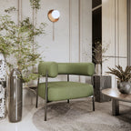 Modern Curve Upholstered Accent Chair