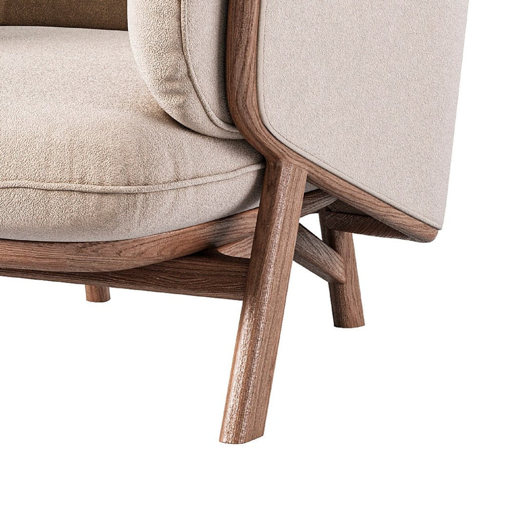 Modern Luxe Beige Accent Chair