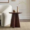 Mid-Century Walnut Finish Side Table