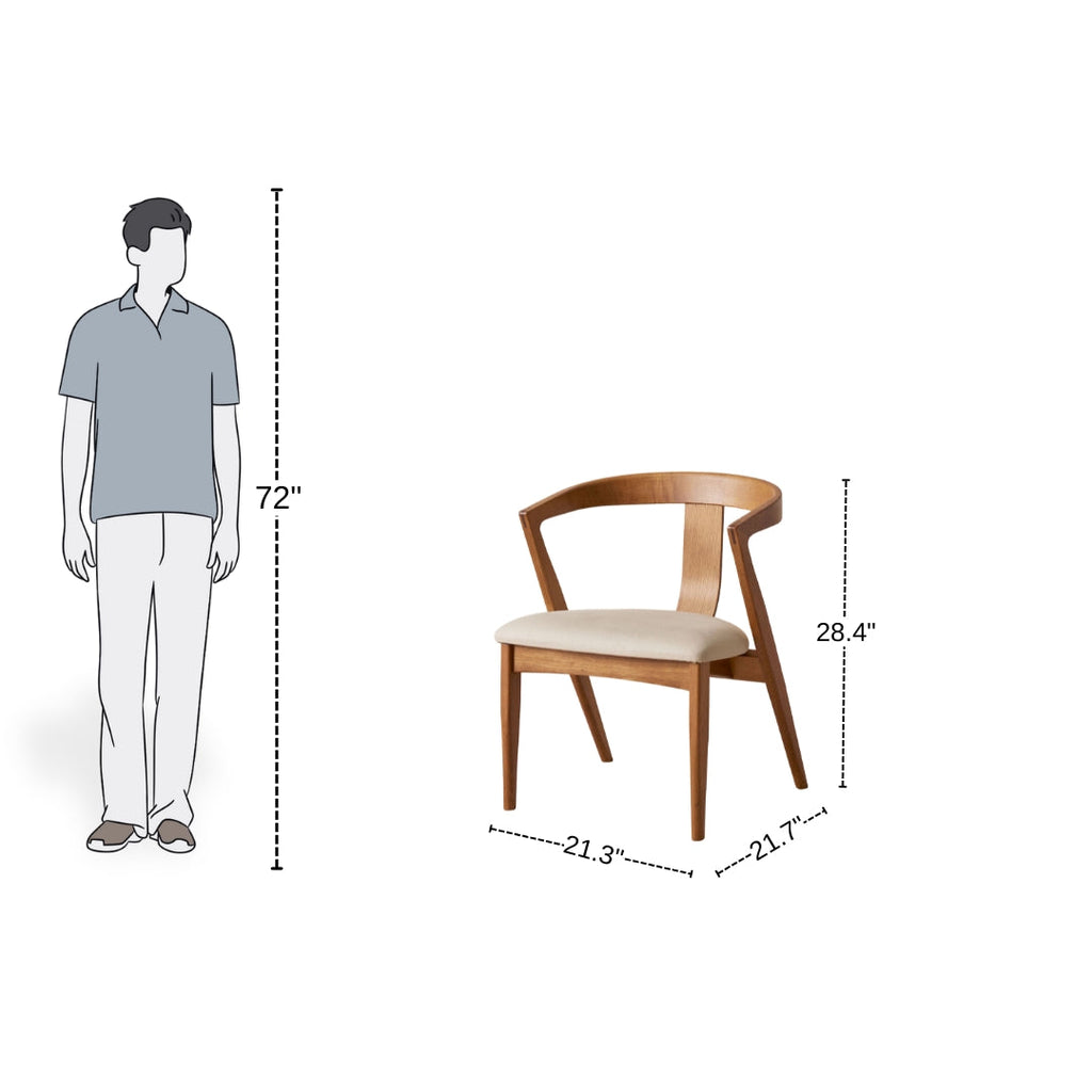 Olive Green Modern Arch Dining Chair