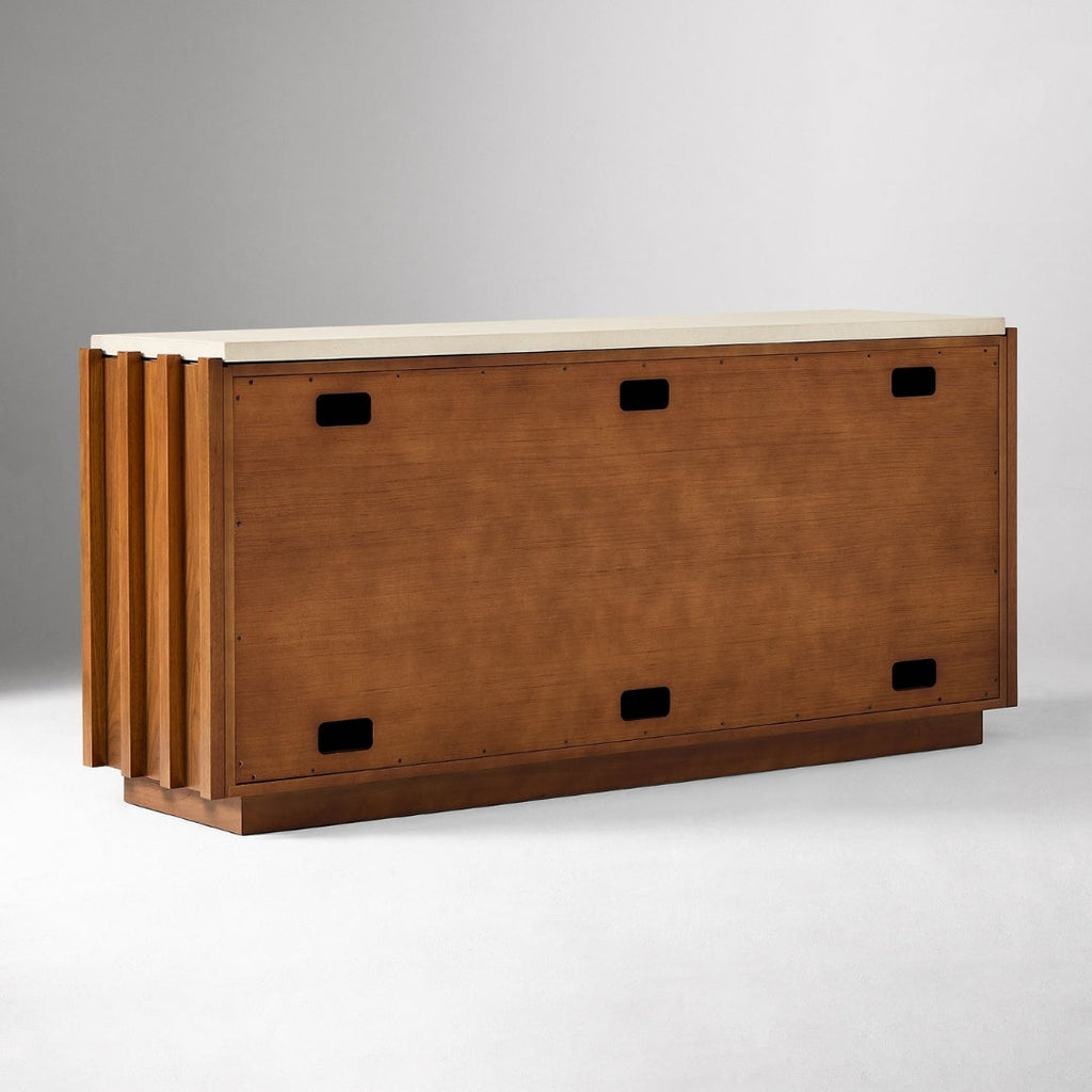Modern Textured Wood TV unit


