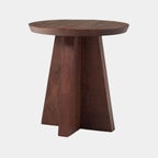 Mid-Century Walnut Finish Side Table