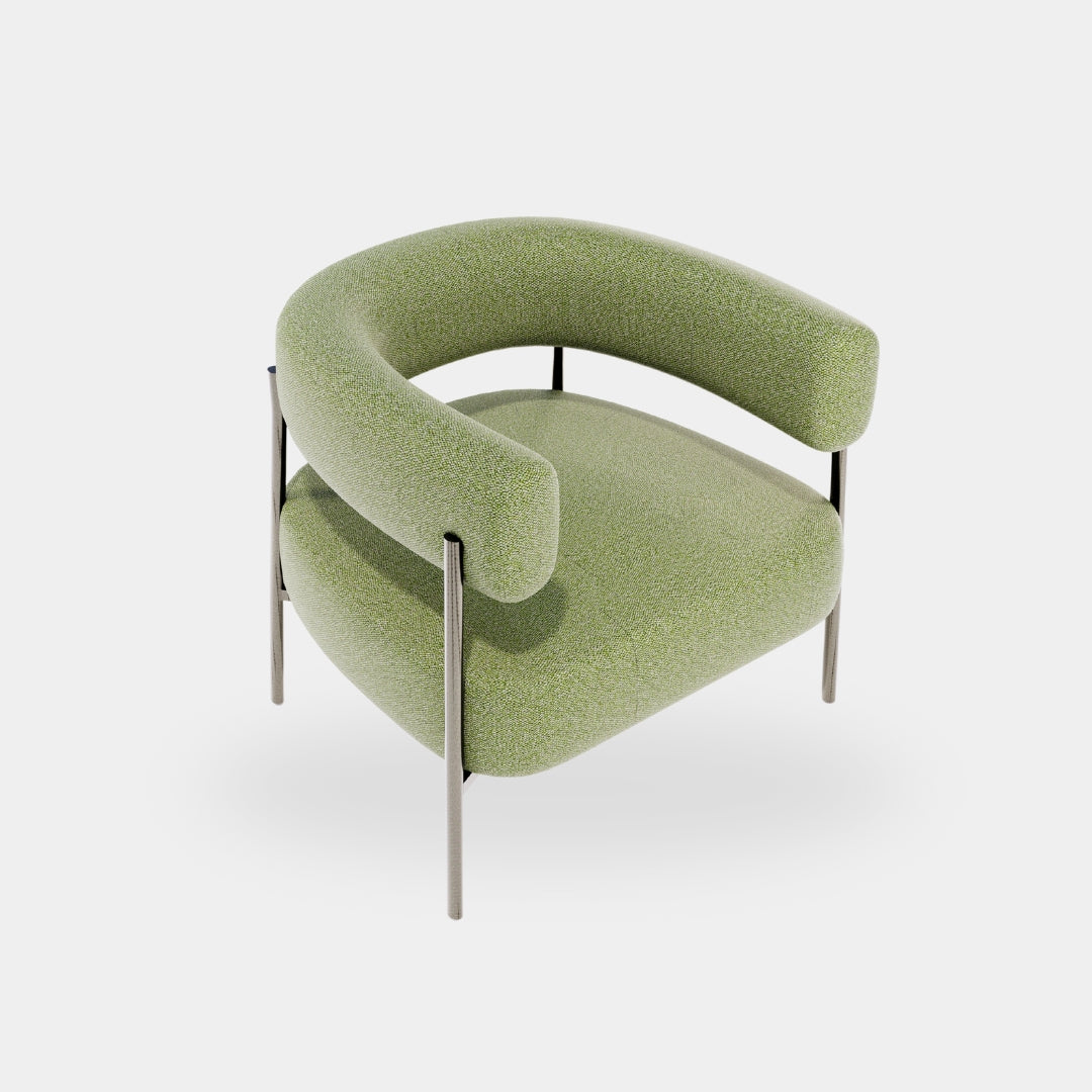 Modern Curve Upholstered Accent Chair