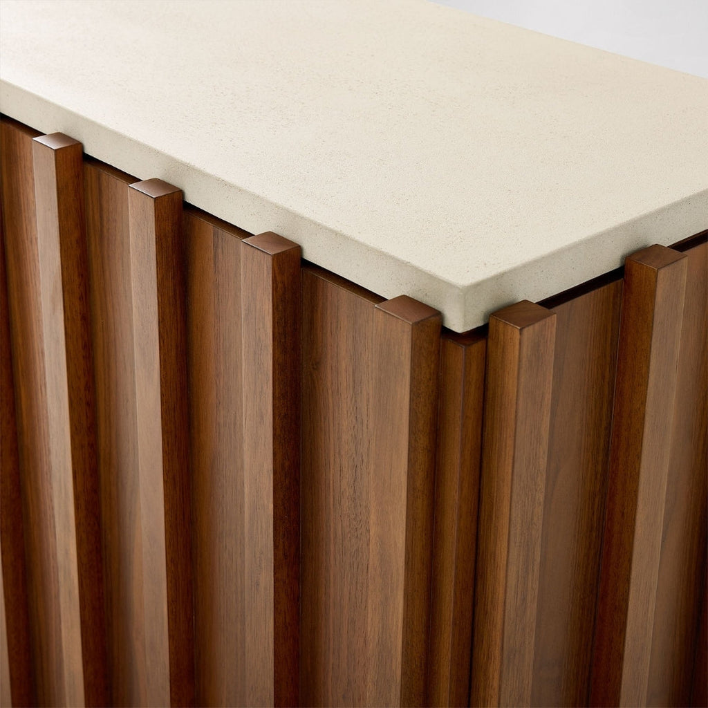 Modern Textured Wood TV unit


