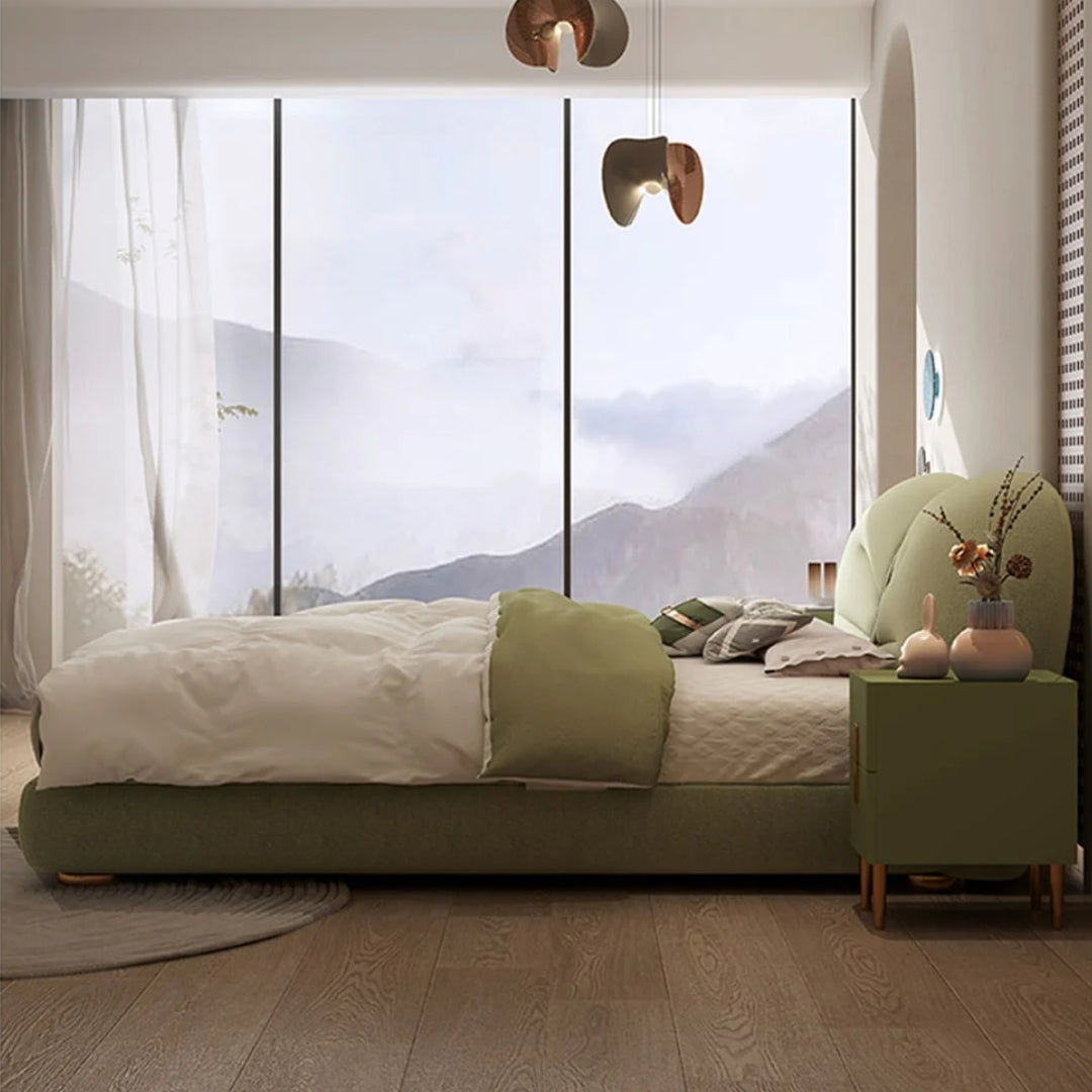 Olive Dream Comfort Upholstered Bed for Luxury Bedroom