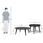 Black Silhouette Circular Coffee Table Trio


