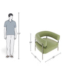 Modern Curve Upholstered Accent Chair