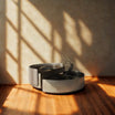 Dual Slice Orbit-Inspired Coffee Table