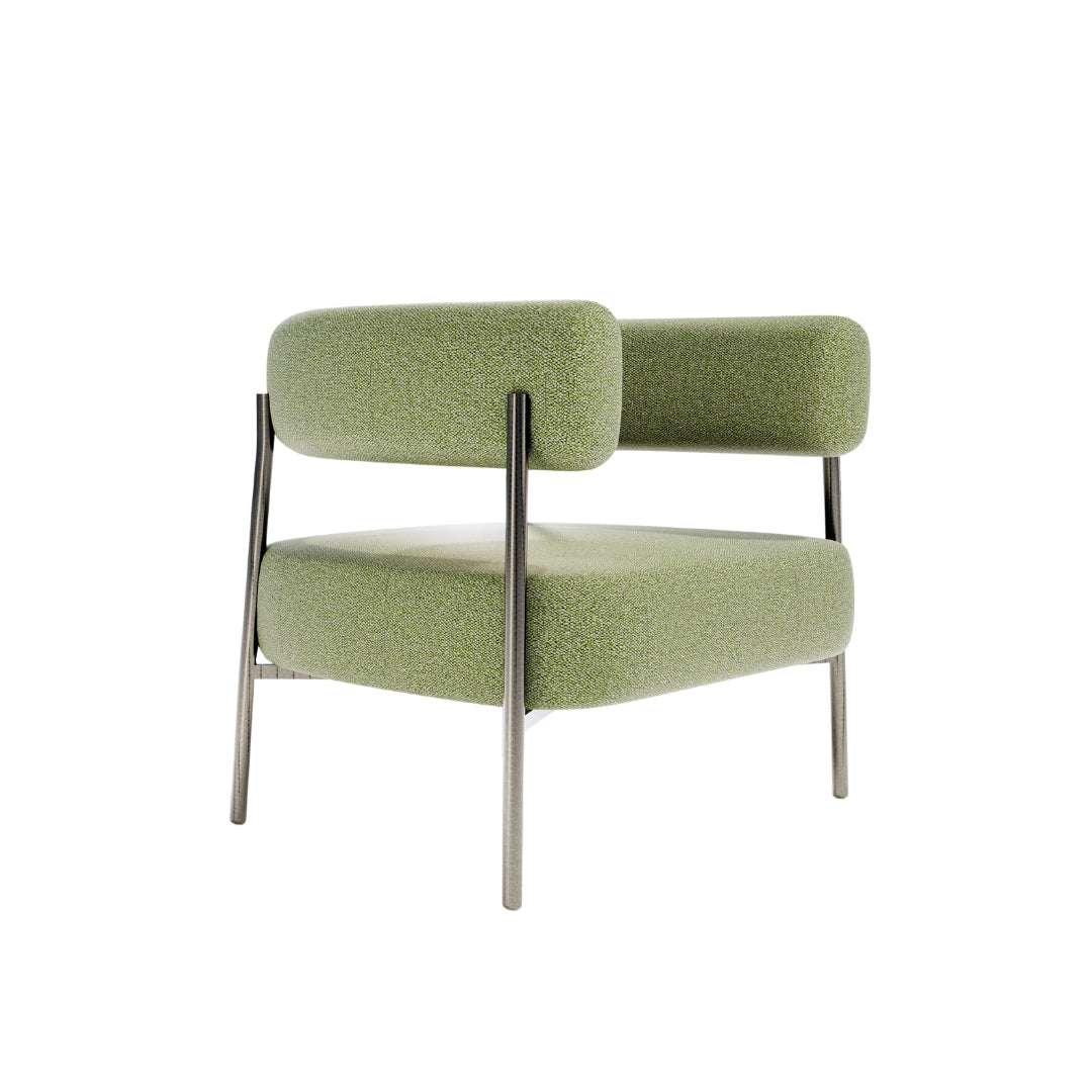 Modern Curve Upholstered Accent Chair