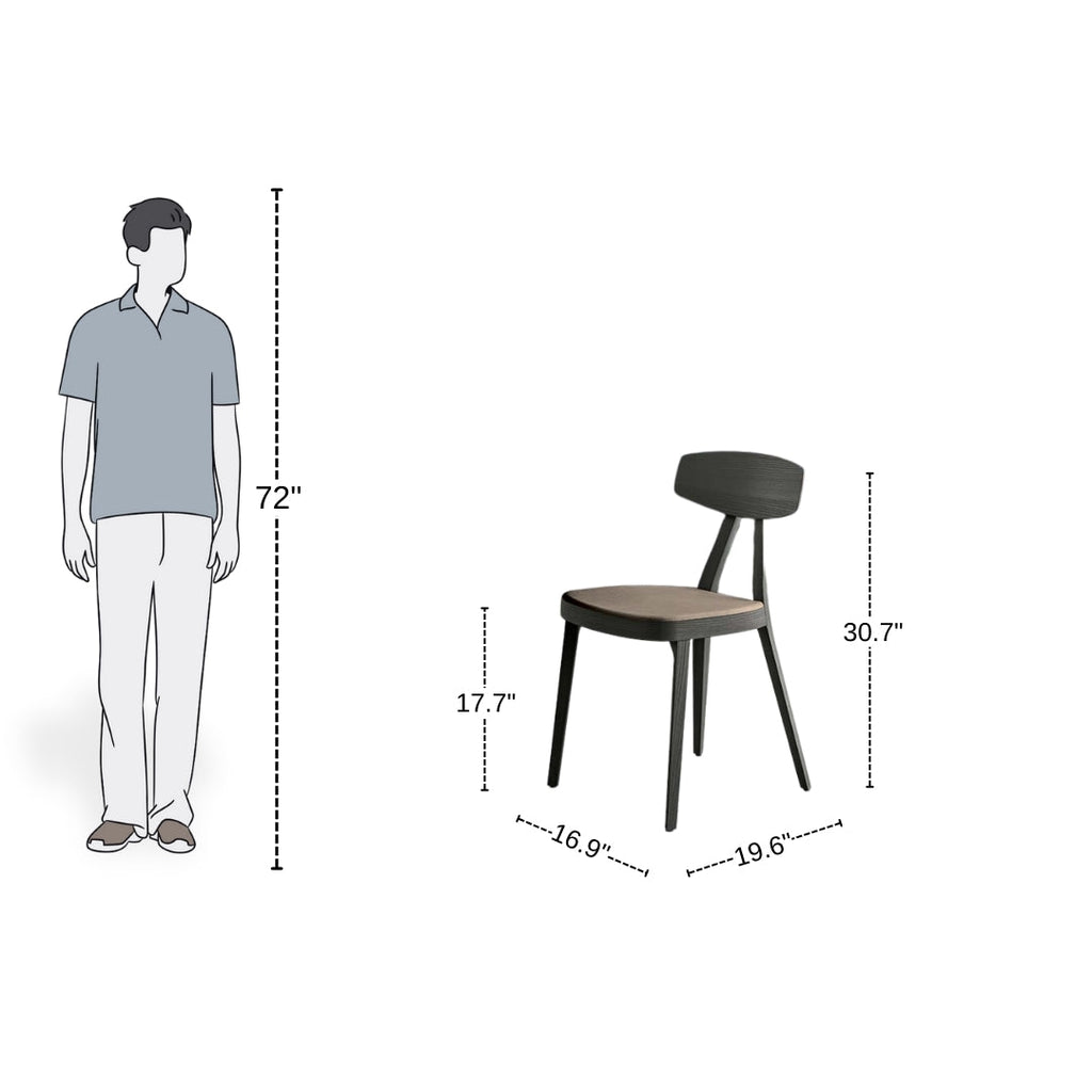 Modern Matte Charcoal Dining Chair