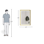 Golden Glow Rectangular LED Mirror