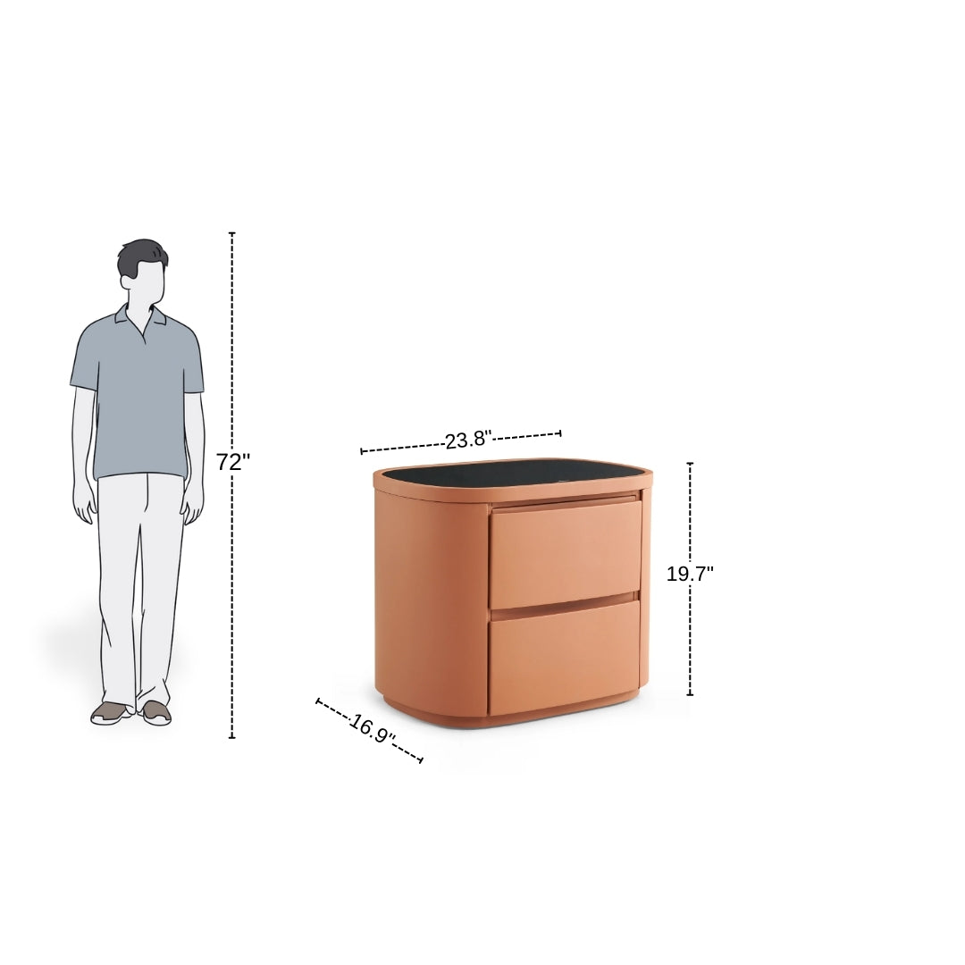 Claytone Luxe Rounded Nightstand