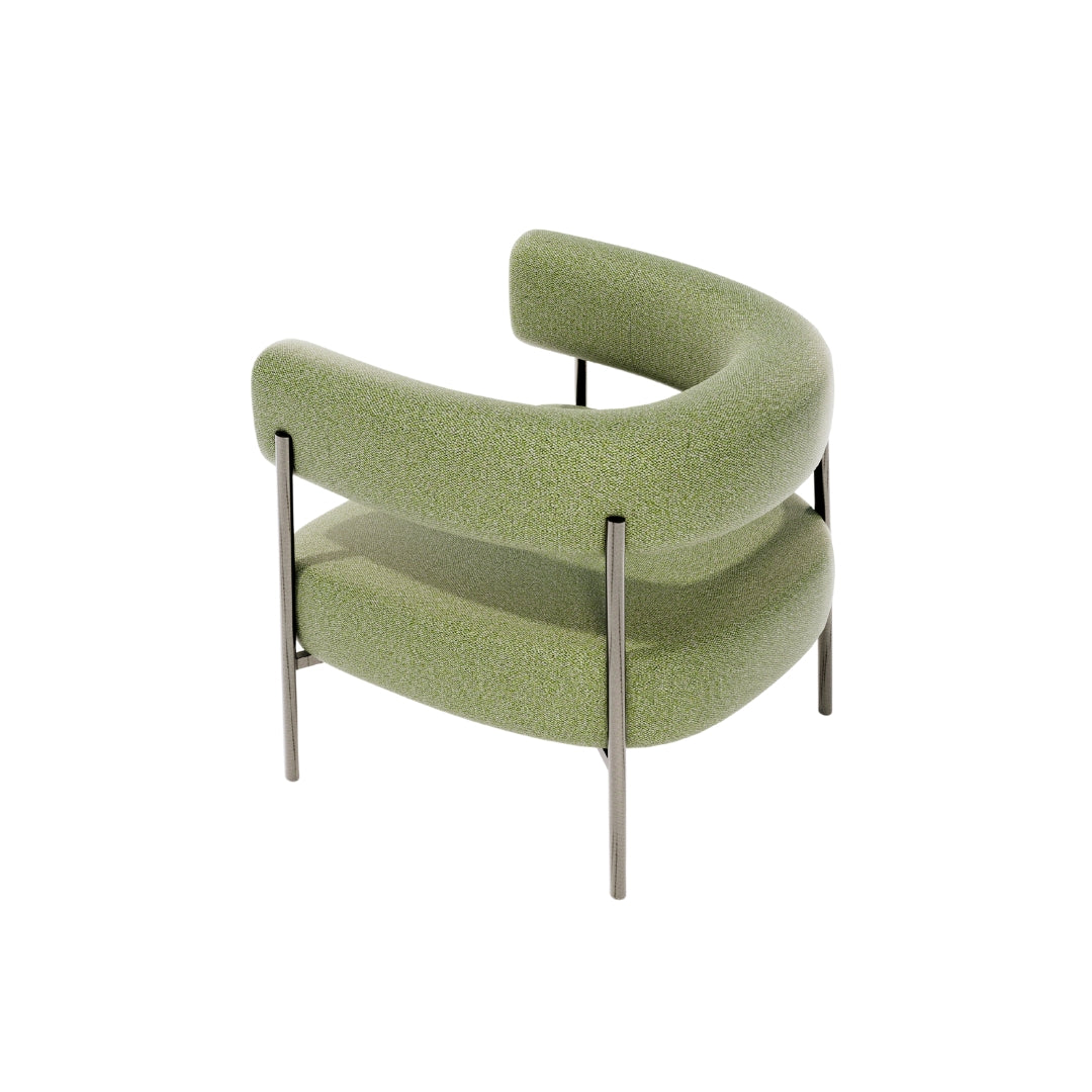 Modern Curve Upholstered Accent Chair