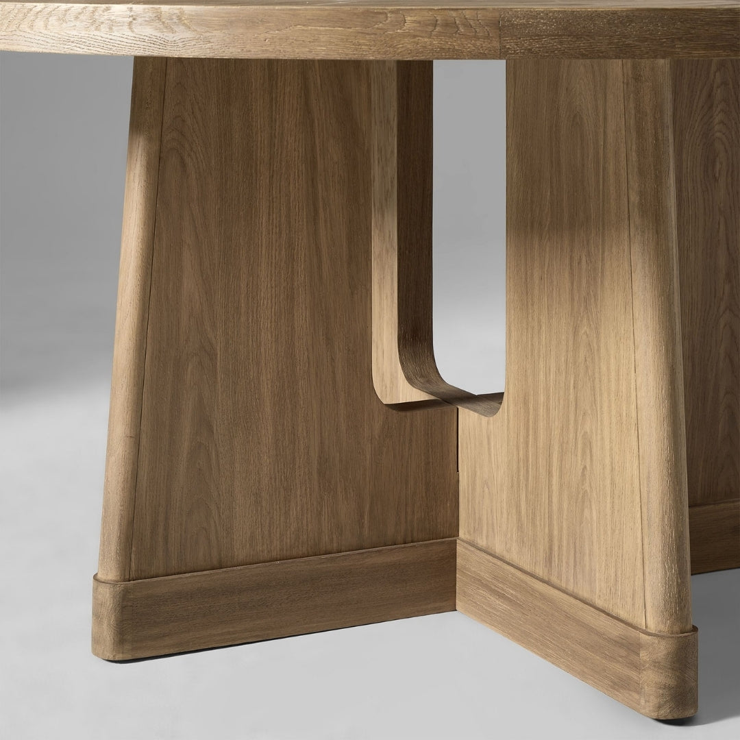 Sculpted Base Wooden Cafe Table