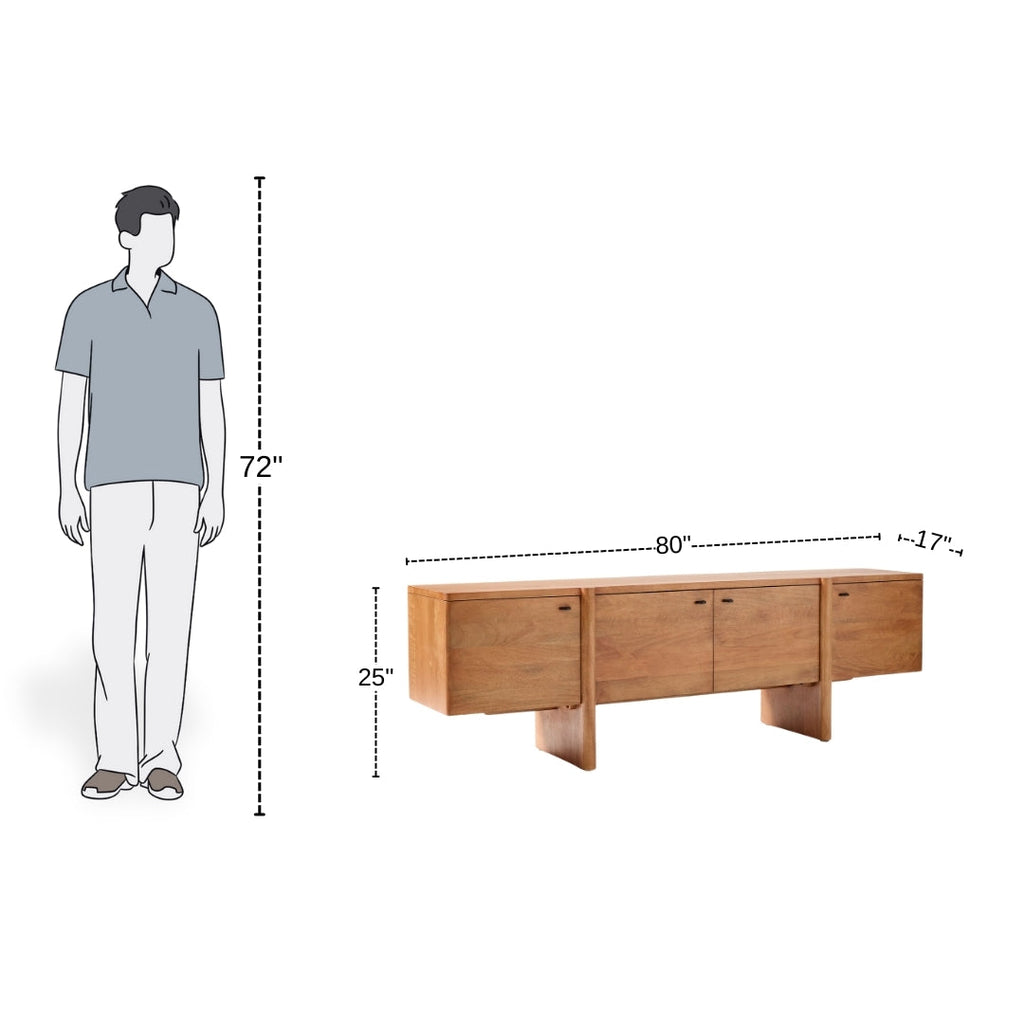 Classic Minimal Wood TV Unit

