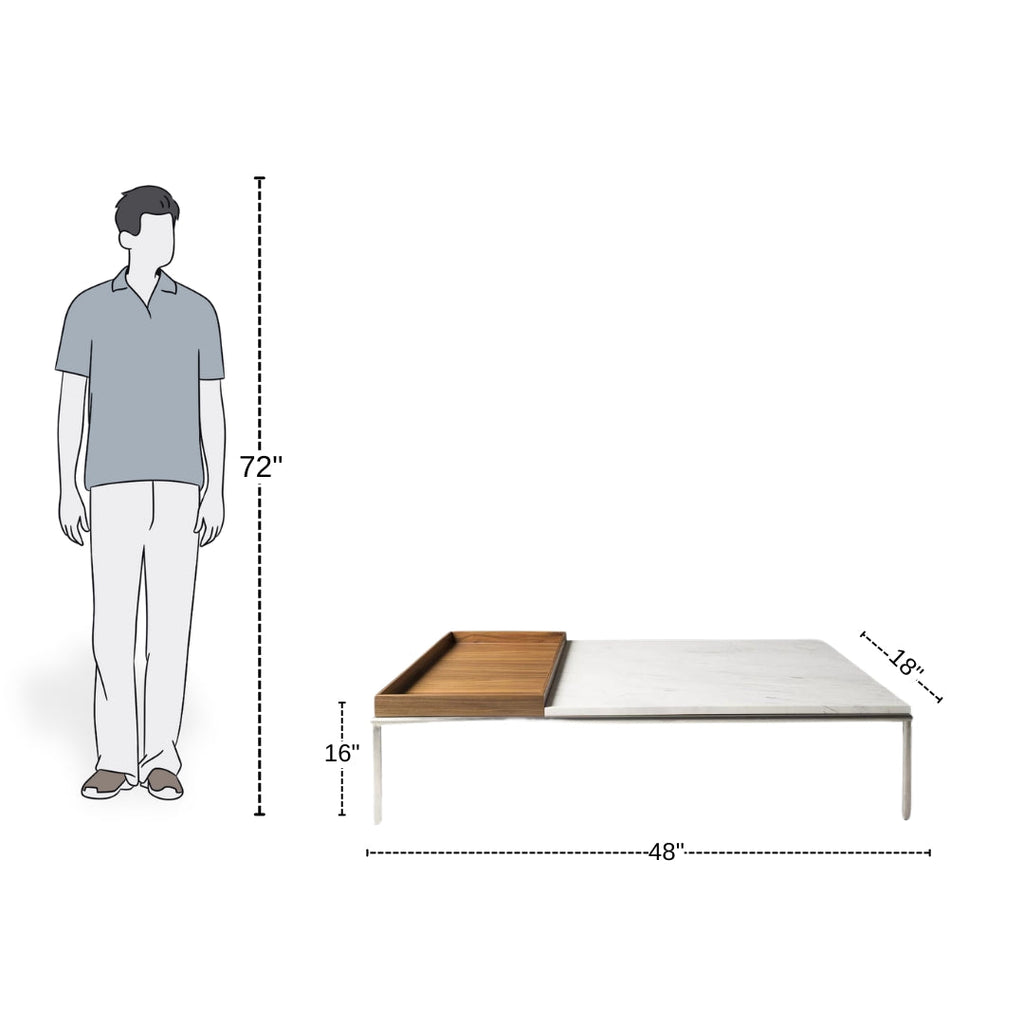 Balance Marble-Wood Coffee Table

