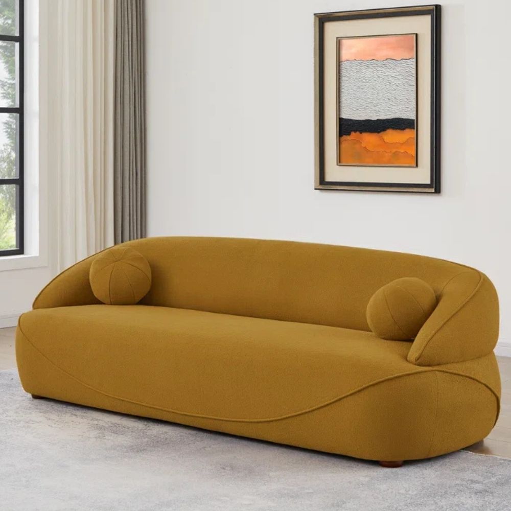 3 Seater Modern Comfy Curved Sofa