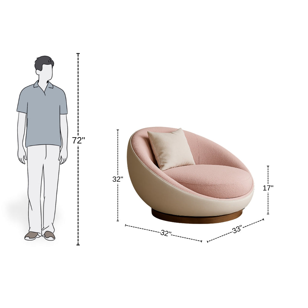 Cocoon Comfort Blush-Toned Lounge Chair