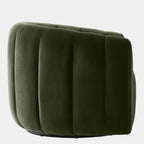 Modern Olive Green Barrel Accent Chair