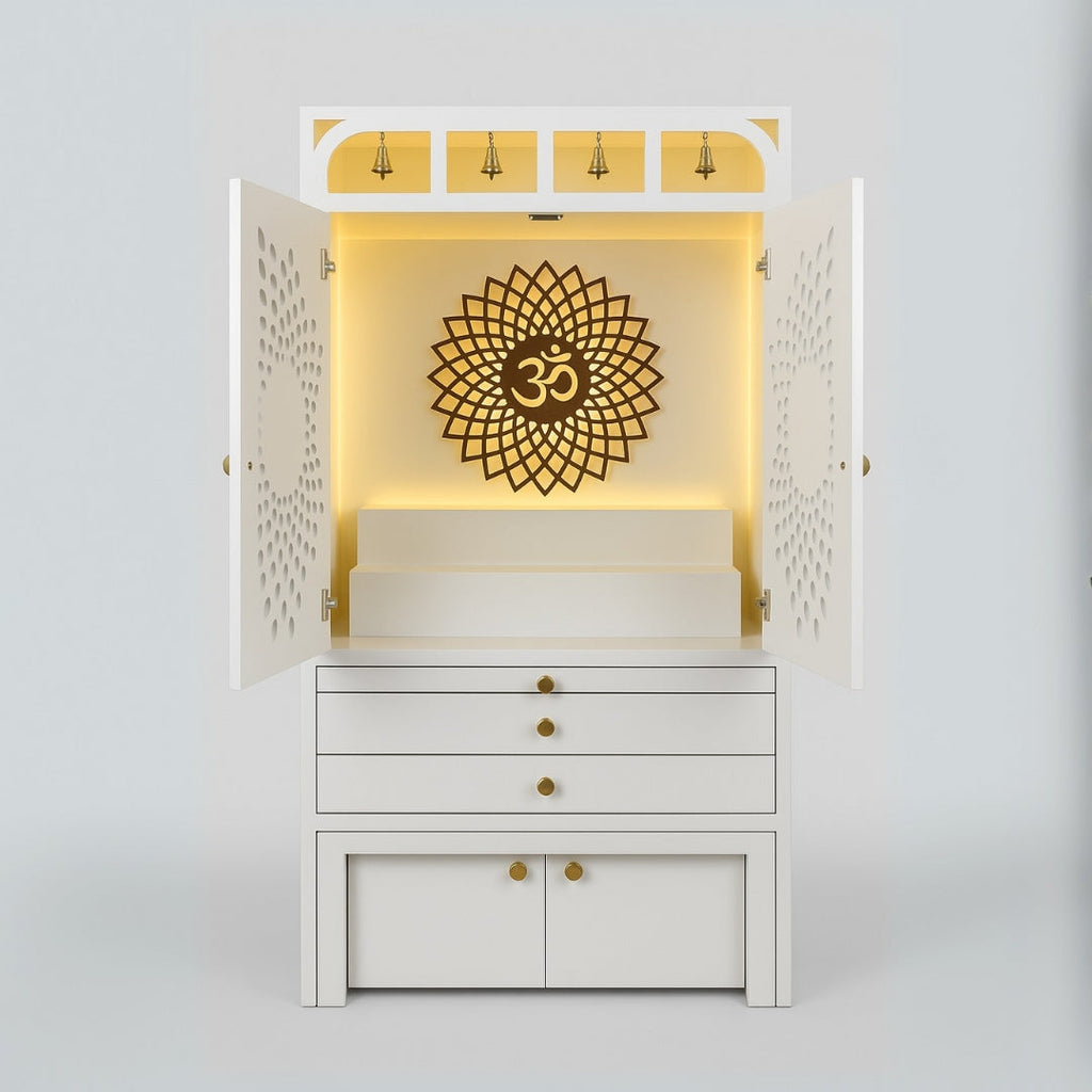 Customized Wooden Home Temple with Cabinets