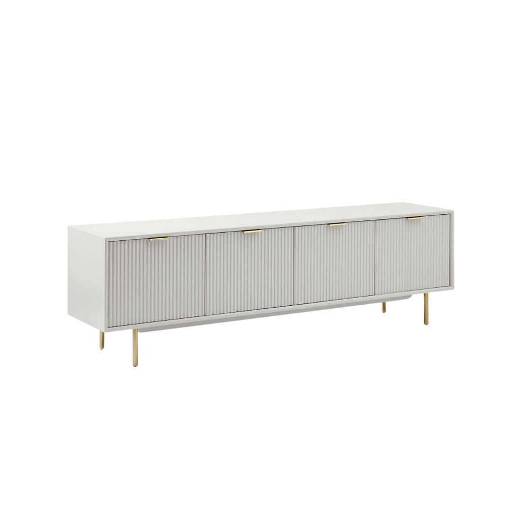 Modern Minimalist Striped Panel TV Unit