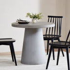 Round Base Minimalist Gray Round Base Cafe Table Table