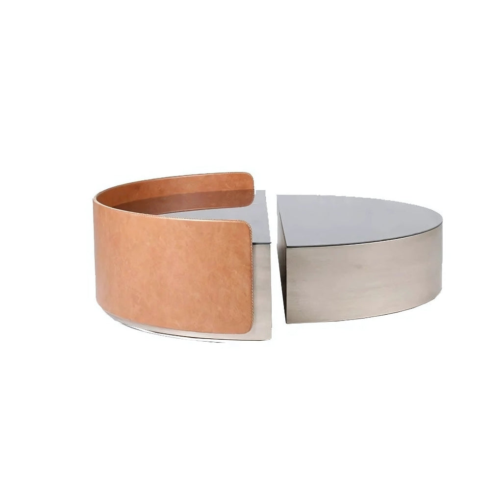 Dual Slice Orbit-Inspired Coffee Table

