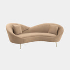 4 Seater Stylish Curved Sofa with Slender Legs