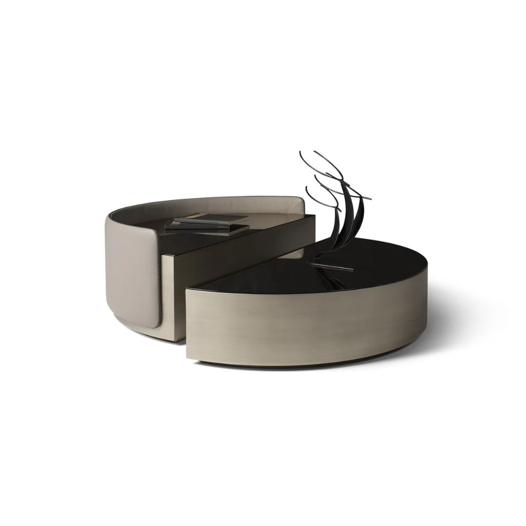 Dual Slice Orbit-Inspired Coffee Table

