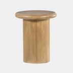 Pillar Base Lightwood Side Table