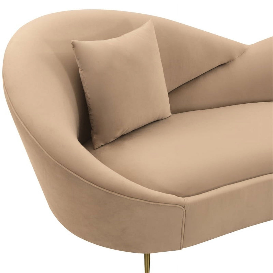 4 Seater Stylish Curved Sofa with Slender Legs