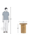 Pillar Base Lightwood Side Table