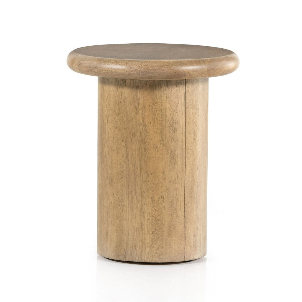 Pillar Base Lightwood Side Table