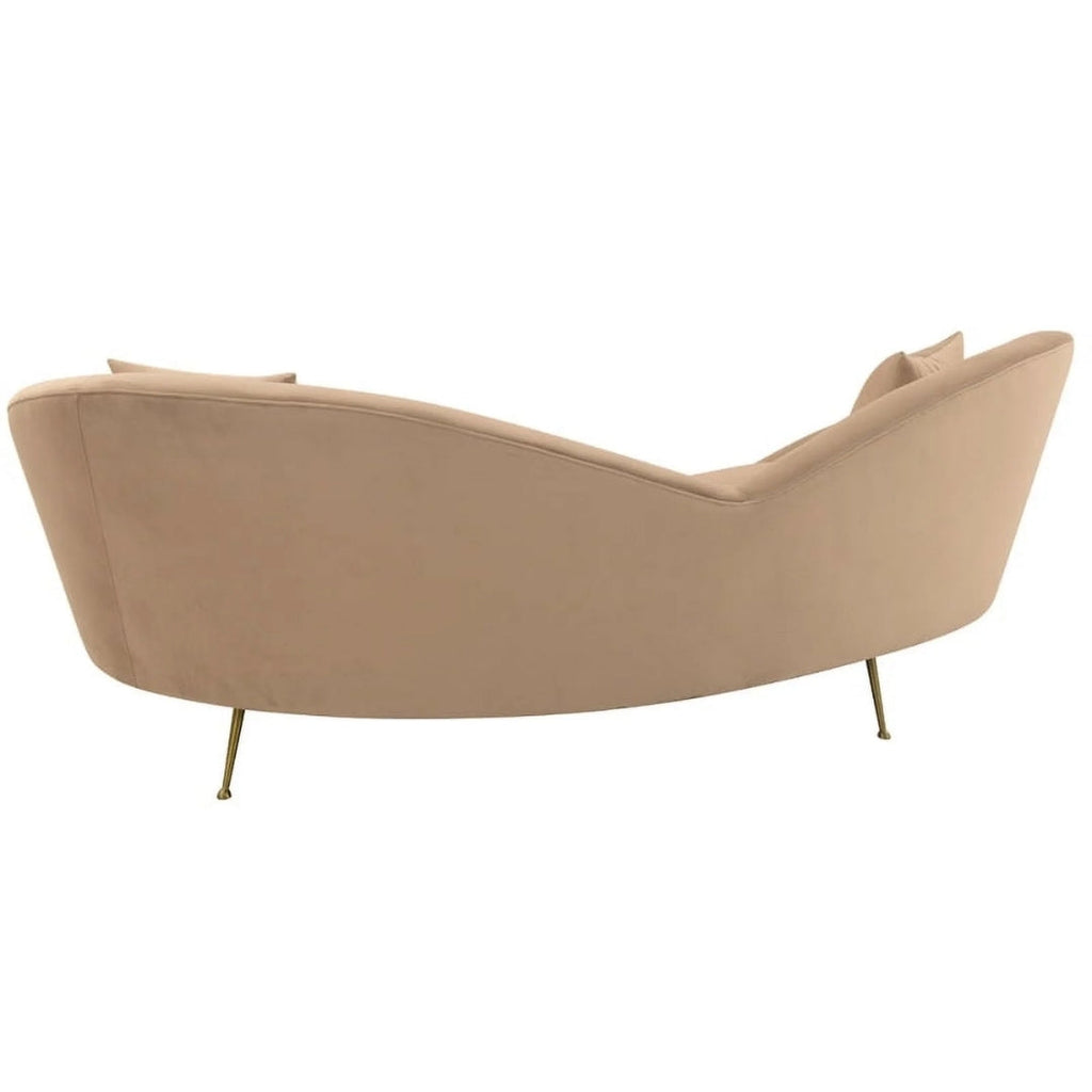 4 Seater Stylish Curved Sofa with Slender Legs