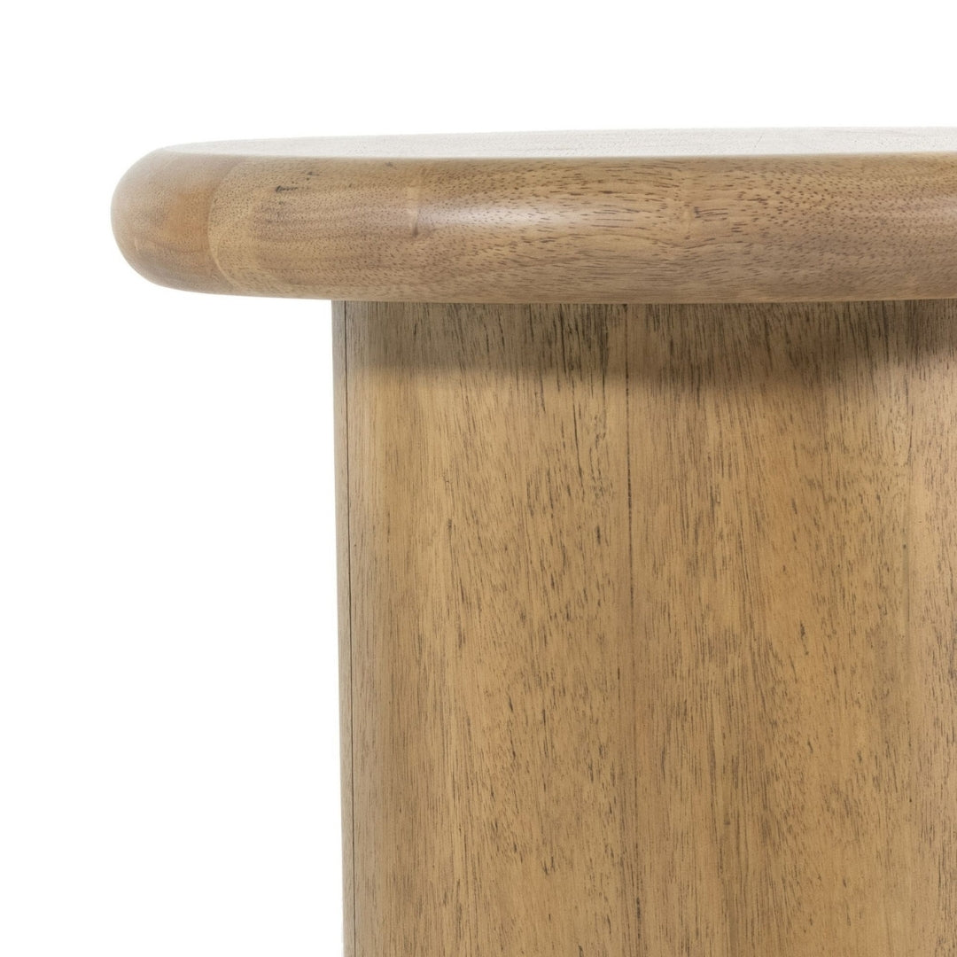 Pillar Base Lightwood Side Table
