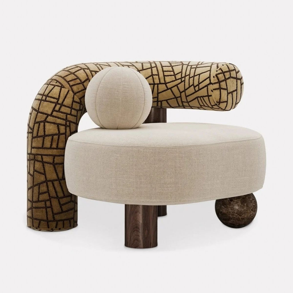 Modern Cove Sculptural Accent Chair