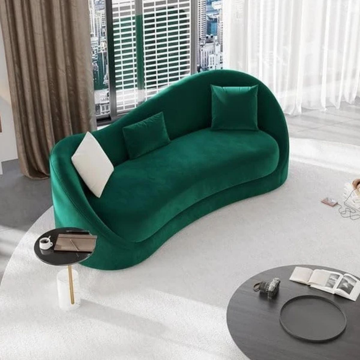 3 Seater Arcform Curved Sofa