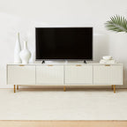 Modern Minimalist Striped Panel TV Unit