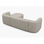 Modern Curved 3 Seater L-Shape Sectional Sofa