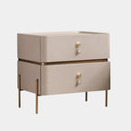 Modern Chic White & Gold Bedside Table

