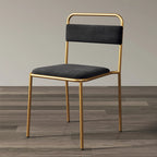 Midnight Velvet Metal Dining Chair